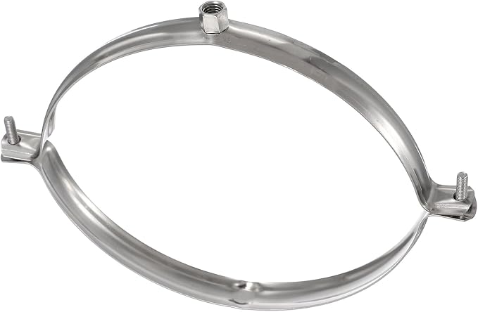 HARFINGTON 201 Stainless Steel 7.9"/200mm Split Ring Pipe Hanger Pipe Strap by HARFINGTON