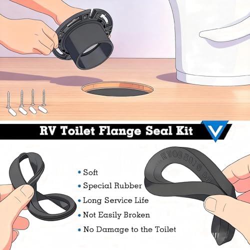 RV Toilet Seal & 3" Socket Floor Flange Kit - Image 3