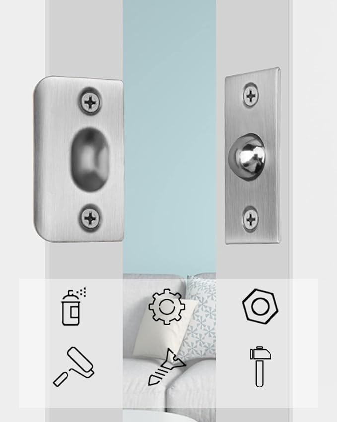 Ball Catch Door Hardware Jiayi 2 Pack Door Ball Catch Top of Door French Door - Image 6