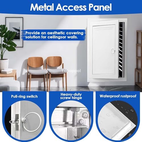 HVAC Duct Access Door 24"x20"/28"x28"/36"x48", Metal Panel Inspection Attic - Image 3