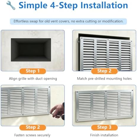 16X8 Vent Cover Steel Return Air Grilles - Image 7