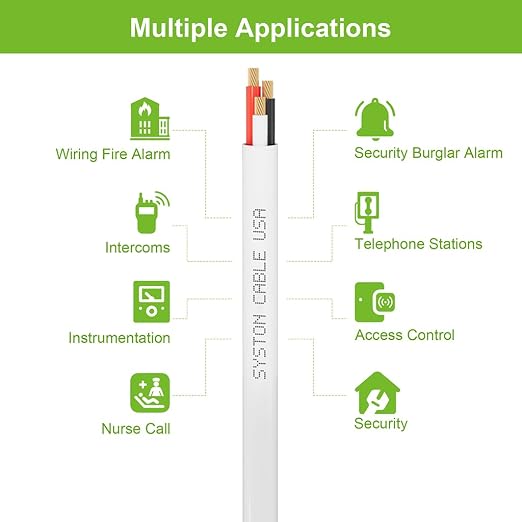 Syston 16/3 Fire Alarm Security Cable, Stranded Copper, Plenum-Rated CL3P - Image 7