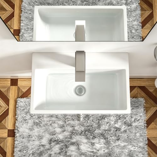 Logmey 20 Inch Wall Mount Bathroom Vessel Sink - Image 2