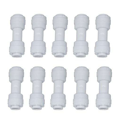 Malida 1/4" OD to 1/4" OD push fit straight union quick connector by MALIDA