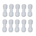 Malida 1/4" OD to 1/4" OD push fit straight union quick connector by MALIDA