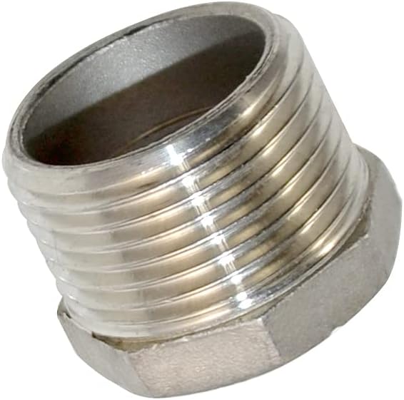 1" Male x 3/4" Female Thread Reducer Bushing Pipe Fitting, Stainless steel SS - Image 5