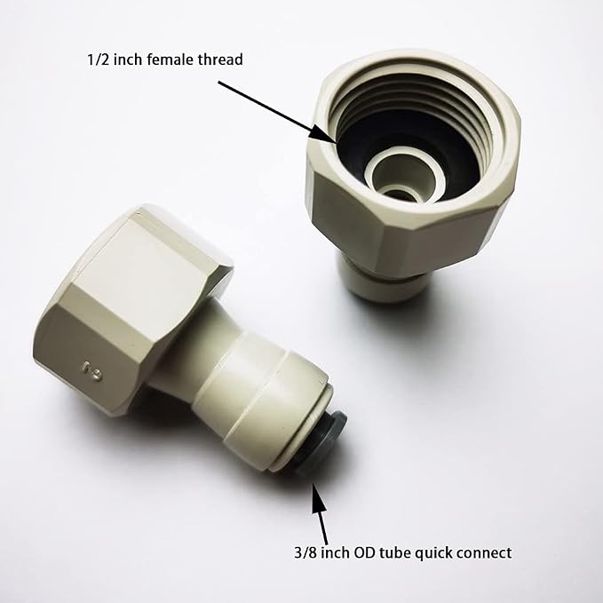 YZM Push-to-Connect Female Thread Adapter, Double O-Ring Seal, 1/2" Female - Image 2