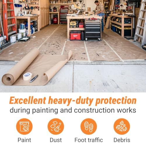 Floor Protection Natural Brown Rosin Paper 24" x 166 ft - Image 6