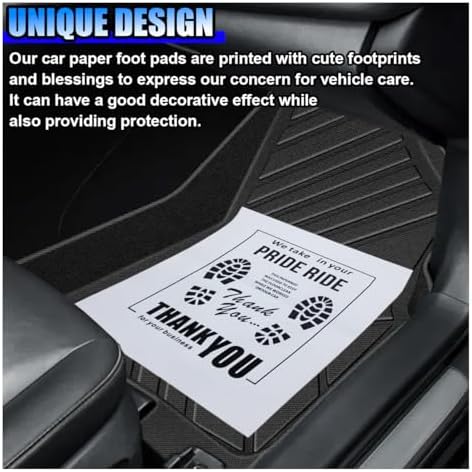 50PCS Car Kraft Paper Floor Mats, Waterproof Floor Covers Car Carpet Protector - Image 4