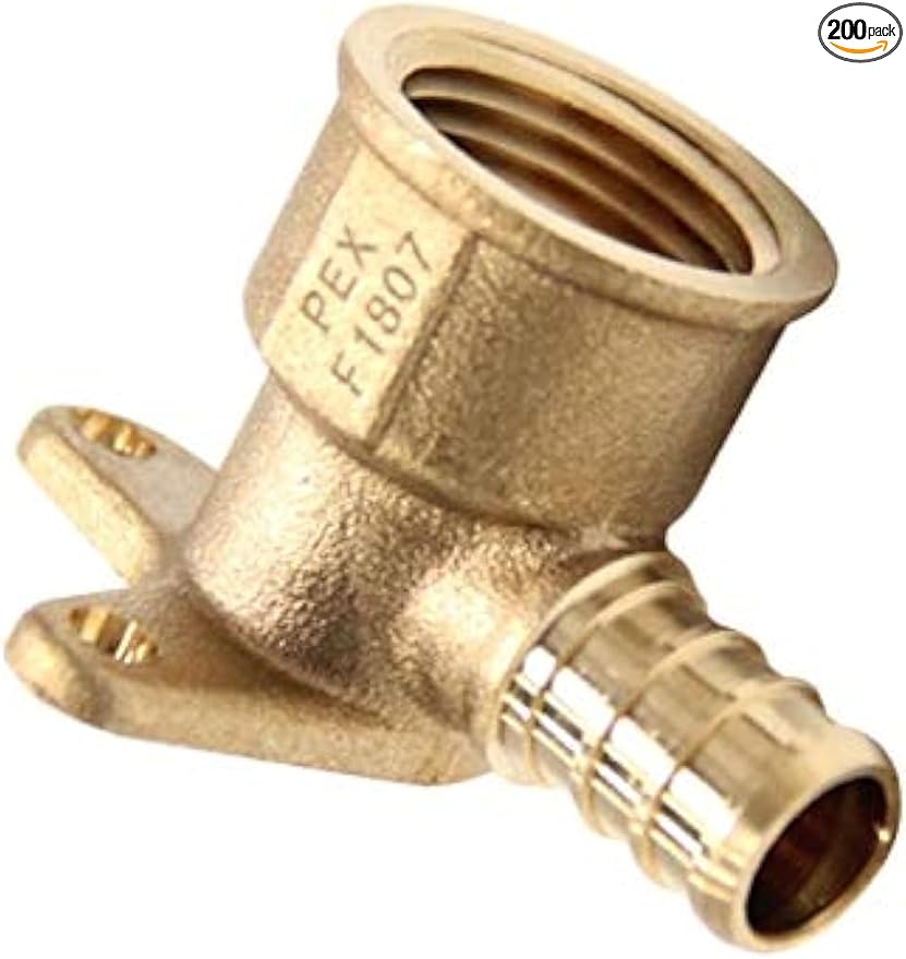 EFIELD Pex 1/2 Inch x 1/2 Inch Female NPT Drop-Ear Elbow | PEX Brass Crimp by EFIELDPEXTUBING
