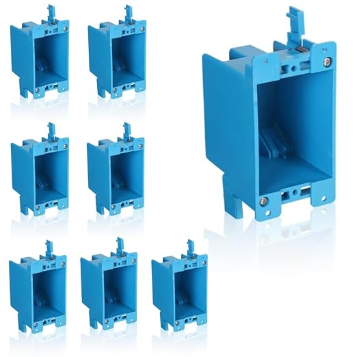 8 pack1-Gang Old Work Retrofit Electrical Box, 14 Cu. in. PVC Junction Box by Unknown