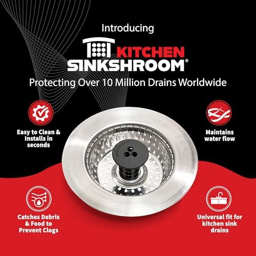 SinkShroom Revolutionary Clog-Free Sink Strainer Basket, Stainless Steel - Image 2