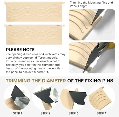 4-Pack White Dryer Vent Cover Replacement, Exterior Exhaust Vent Flaps - Image 3