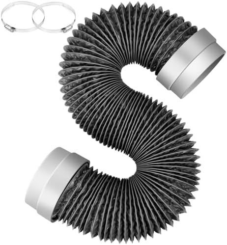 MATEWORK 8FT Dryer Vent Hose 4 Inch, Heavy Duty Flexible Aluminum Duct by MATEWORK