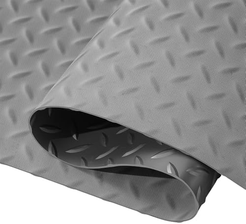 Industrial PVC Diamond-Plate Surface Matting, 4FT×9.8FT Anti-Slip Floor Mat Roll - Image 2
