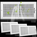 4 Pcs Air Ceiling Vent Cover Grille 14"W x 6"H Duct Opening Size, 2 Way Steel by Tandefio