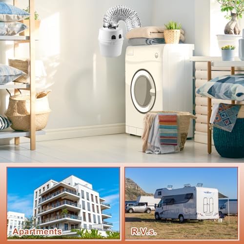 TDIDVKZW Indoor Dryer Vent Kit 4-Inch 8-Ft Filter 3 In 1 by Cenipar - Image 6