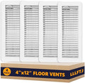 4 Pack Floor Vent Covers, Floor Register 4" x 12", Adjustable Decorative Vent by Unknown