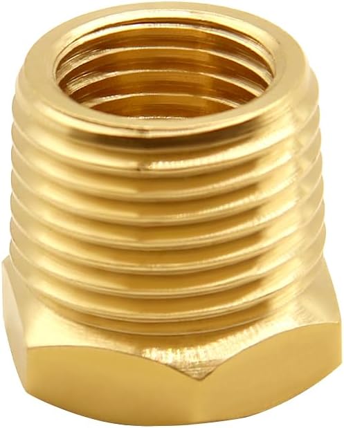 Uenede Brass 1/2" NPT Male to 3/8" NPT Female Reducer Bushing - Image 4