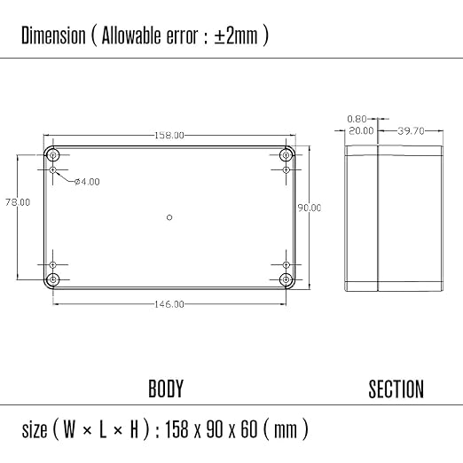 Project Box ABS Plastic Junction Box IP65 Waterproof Electrical Boxes Universal - Image 8