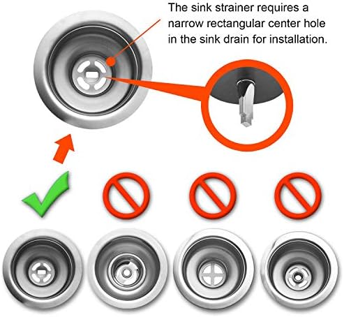 2 Pack - Kitchen Sink Strainer and Stopper Combo Basket Replacement - Image 3