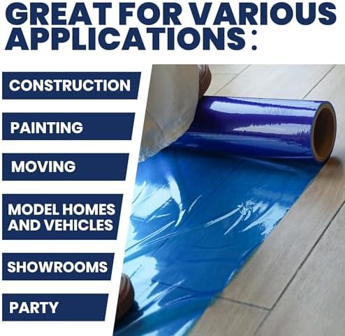 ADHES Floor Protection Film 24” x 200’ Self Adhesive Floor Protector - Image 6