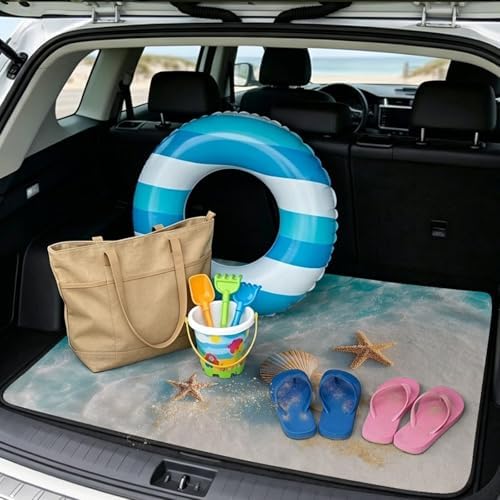 Sea Shell Starfish Universal Cargo Liner Gardening Trunk Mat Waterproof Cargo - Image 2