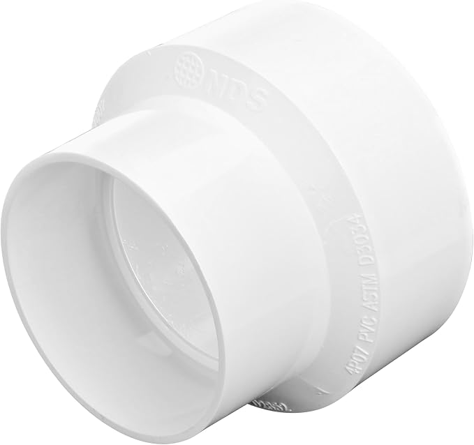NDS 4P07 PVC S&D Increaser/Reducer Coupling, 3-Inch X 4-Inch, - Image 3