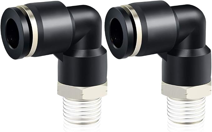 TAILONZ 12mm x 1/4" NPT Push to Connect Elbow Fitting 2pcs | Copper&Plastic - Image 7