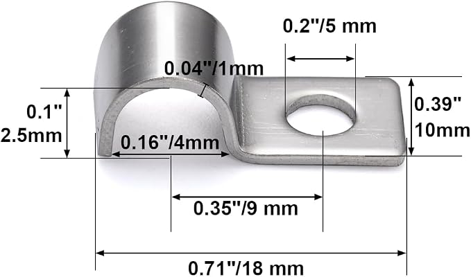 One-Hole Mini Unilateral Pipe Clamps, Conduit Fitting Clips Saddle Clamps - Image 3