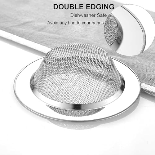 LASSHSWA 2 PCS Kitchen Sink Strainer Stainless Steel, Kitchen Sink Drain - Image 3