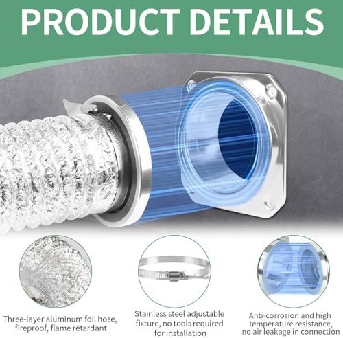 DVC-180 Magnetic Dryer Vent Coupling Connector Kit Easy to Clean Quick - Image 4