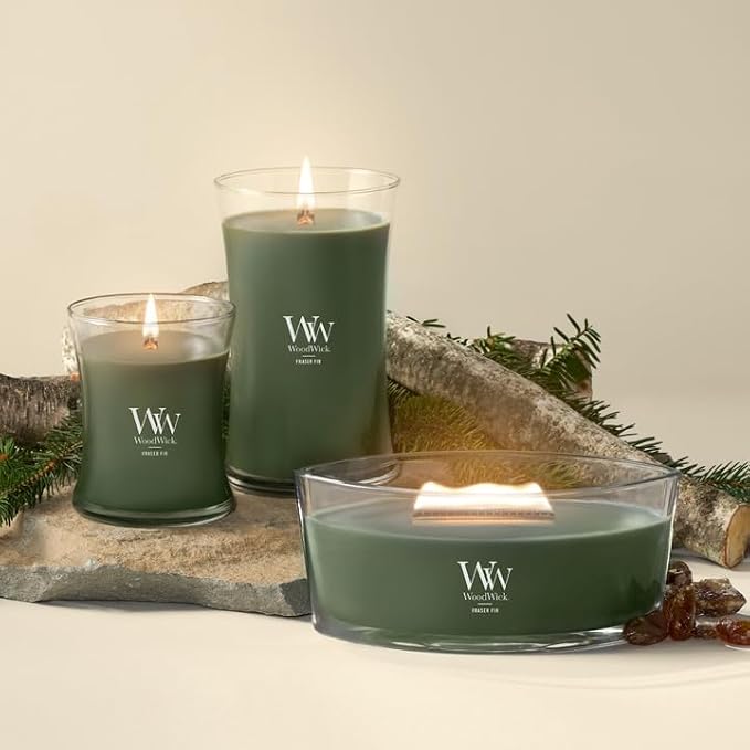 WoodWick Fraser Fir Medium Hourglass Candle, 10 Oz - Image 8