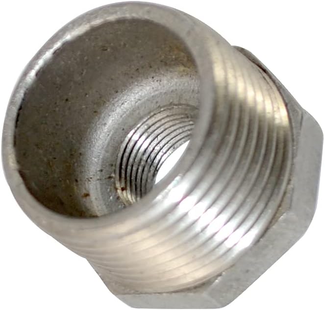 1" Male NPT to 3/8" Female NPT Female Reducing/Reducer Bushing Pipe Fitting - Image 2