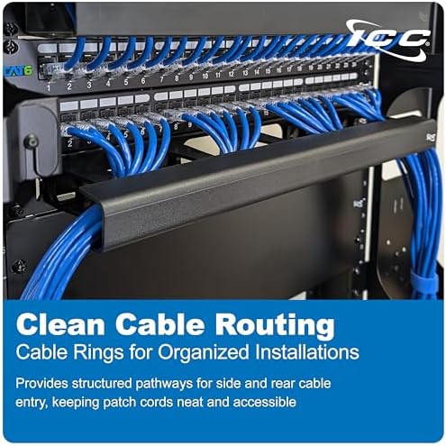 ICC 1U Ring Cable Manager Panel - Image 7