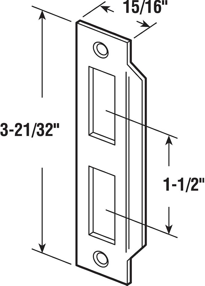 Prime-Line E 2435 Brass Victorian-Style Mortise-Lock Door Strike - Image 2