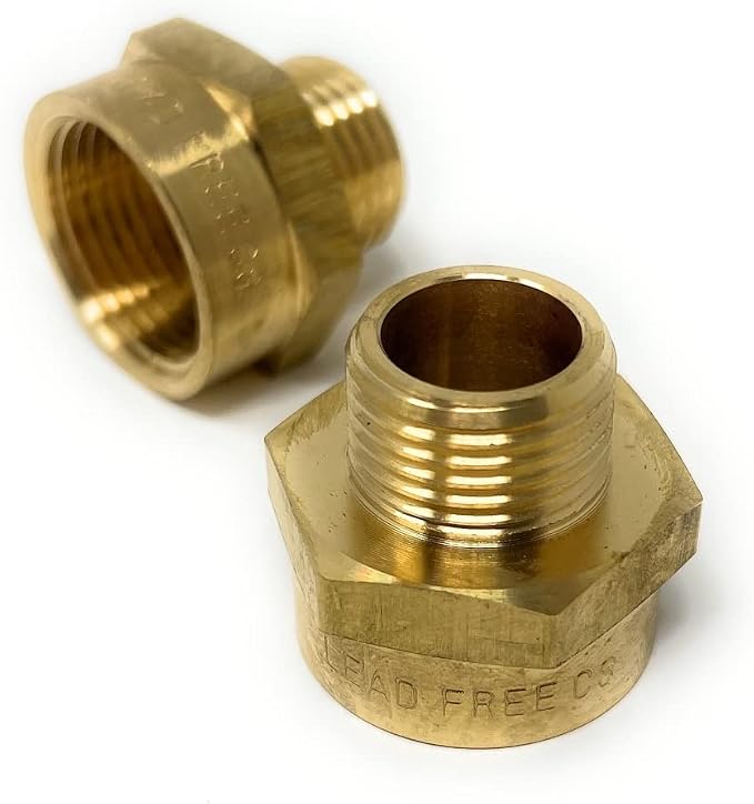 Cascada Lead-Free Brass Adapter, G Thread British BSPP Male to NPT Female |) - Image 5