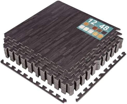 Sorbus Wood Grain Floor Tiles Foam Mat EVA Interlocking Mats Tile 3/8-Inch by Sorbus