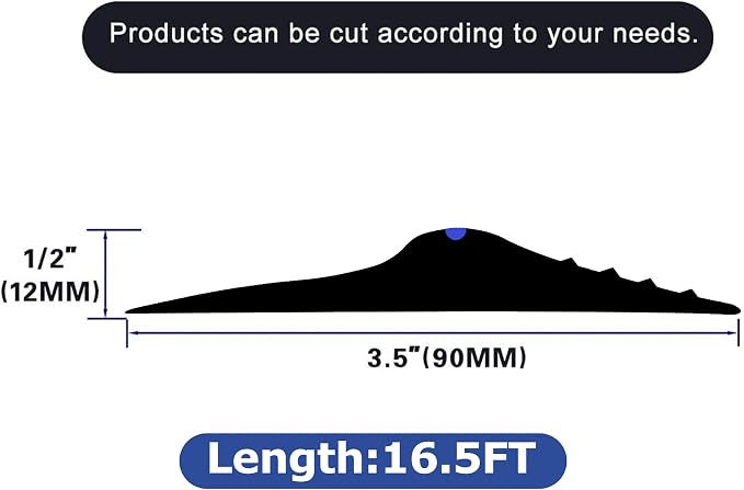 ToLanbbt 16.5Ft/5M Universal Garage Threshold Seal Strip - Image 2