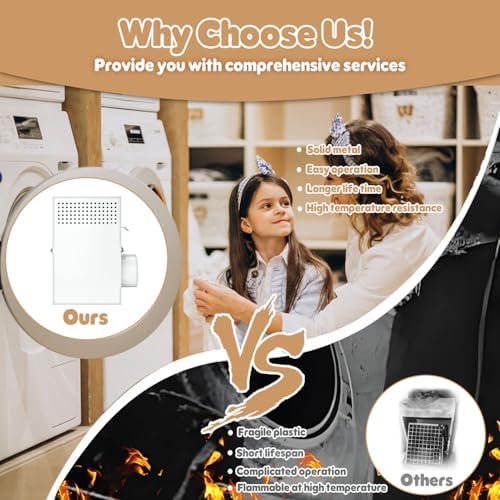 Metal Indoor Dryer Vent Kit, L-shape Design, Fits all 4" Dryer Ducts - Image 4