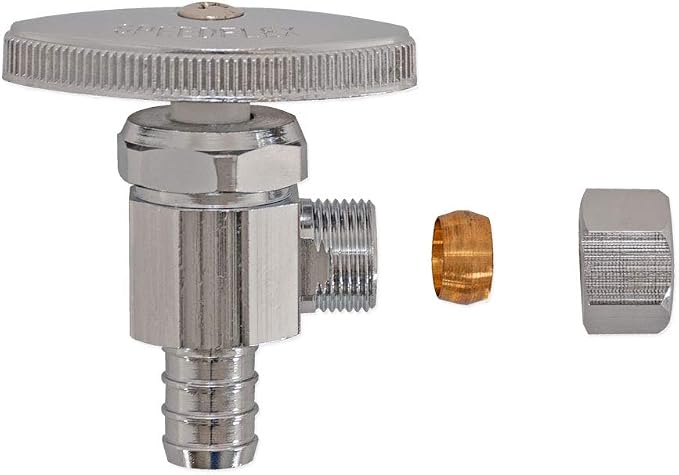 Eastman 1/2 inch Crimp PEX x 3/8 inch OD Compression Multi-Turn Angle Stop Valve - Image 5