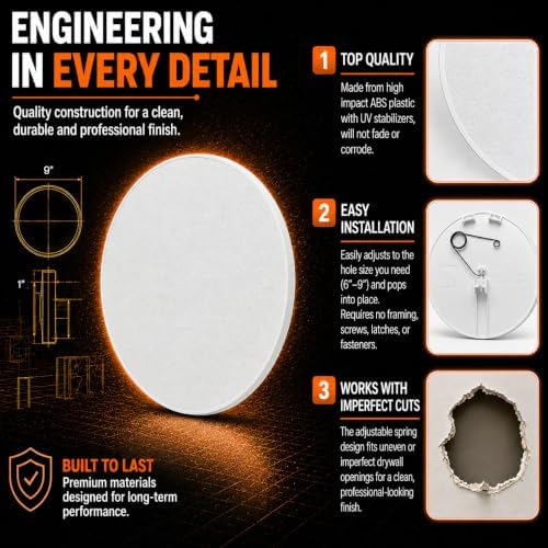 Morvat Round Adjustable Spring Access Panel 10" Inches, - Image 4