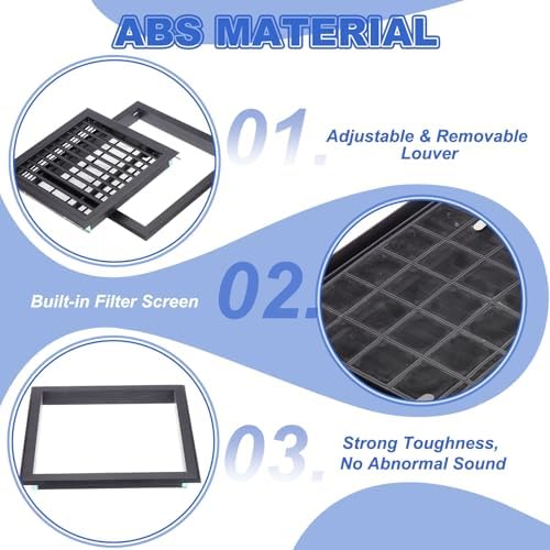 PATIKIL 12x12 Inch Plastic Ventilation Grille, Return Air Vent Cover Removable - Image 3