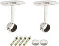 2 Pack Ceiling Mount Bracket, Stainless Steel Wardrobe Pipe Bracket Rod Holder by MetalTools