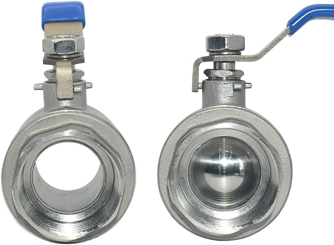 DAN SPEED 1-1/4" Female 316 Stainless Steel Full Port Ball Valve Vinyl Handle - Image 8
