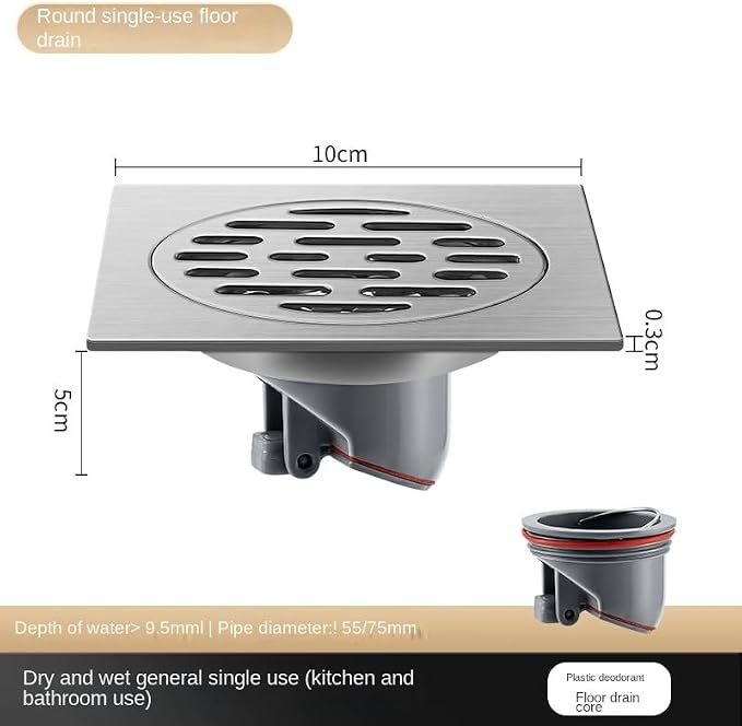 Shower Drain Set 304 Stainless Steel Floor Drain - Image 2