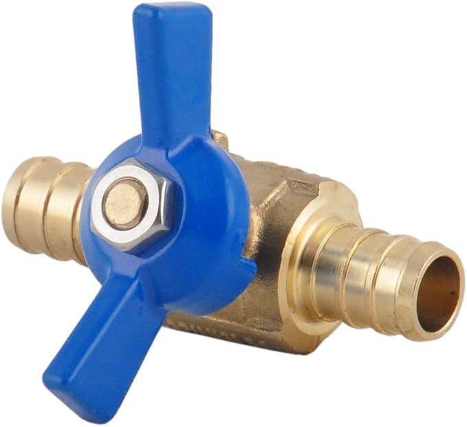 LD- 1/2" PEX Brass Ball Valve, LF Brass 1/2-in PEX Shut off Ball Valve - Image 5