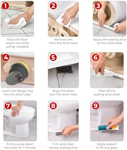 Toilet Flange Wax Ring with Anti-Backflow Valve, Rubber + Plastic, 3.2-4 inch - Image 3