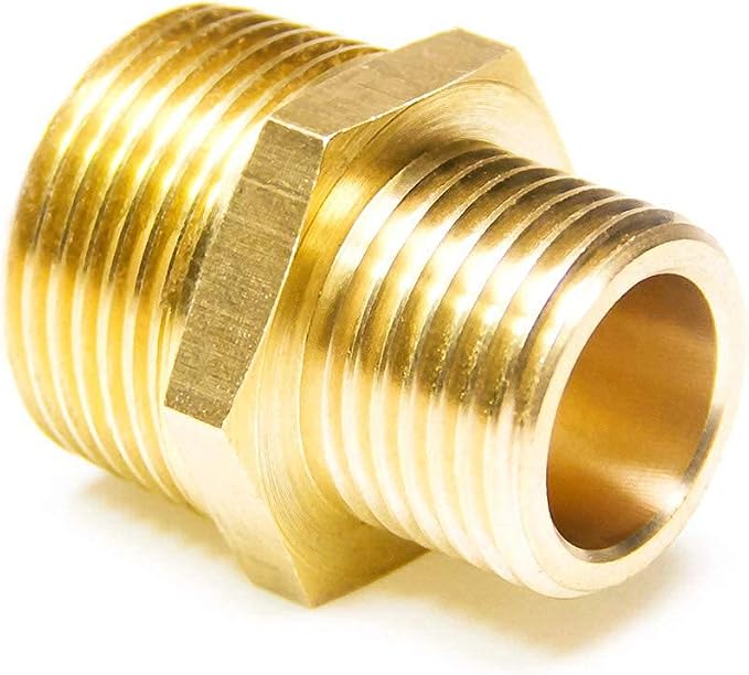 Joywayus 1/2" G Thread Male × 3/4" NPT Thread Male Brass Pipe Fitting Adapter - Image 9
