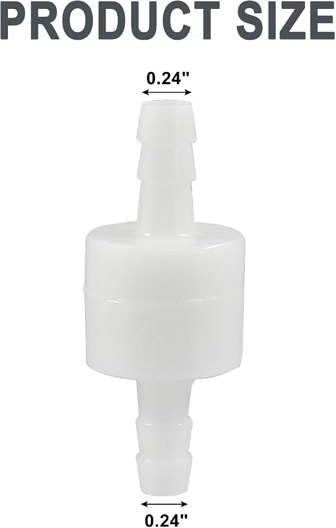 Litoexpe 2 Pcs 1/4" One Way Inline Check Valve | Ozone Resistant, Non-Return - Image 2